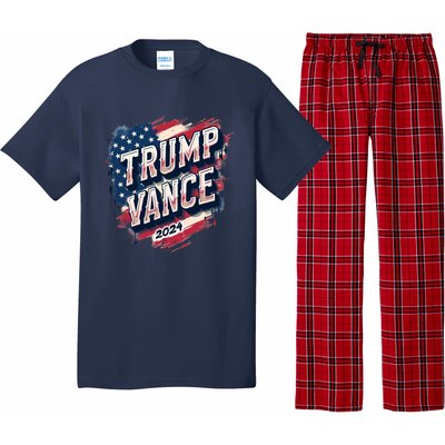 2024 Trump Vance Usa Flag Drip Pajama Set