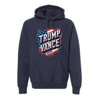 2024 Trump Vance Usa Flag Drip Premium Hoodie