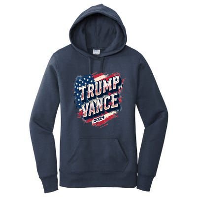 2024 Trump Vance Usa Flag Drip Women's Pullover Hoodie