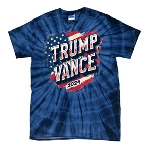 2024 Trump Vance Usa Flag Drip Tie-Dye T-Shirt