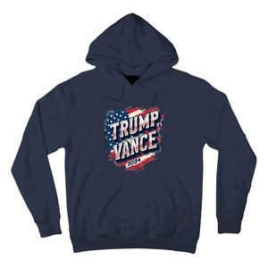 2024 Trump Vance Usa Flag Drip Tall Hoodie