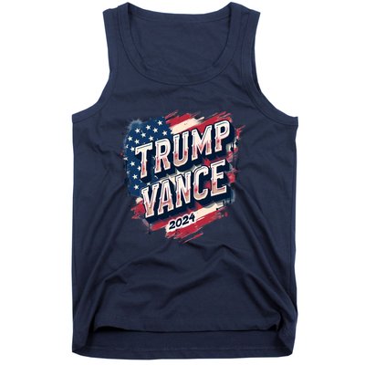 2024 Trump Vance Usa Flag Drip Tank Top