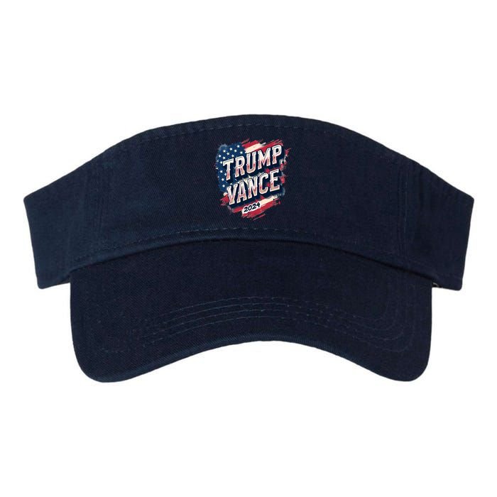 2024 Trump Vance Usa Flag Drip Valucap Bio-Washed Visor