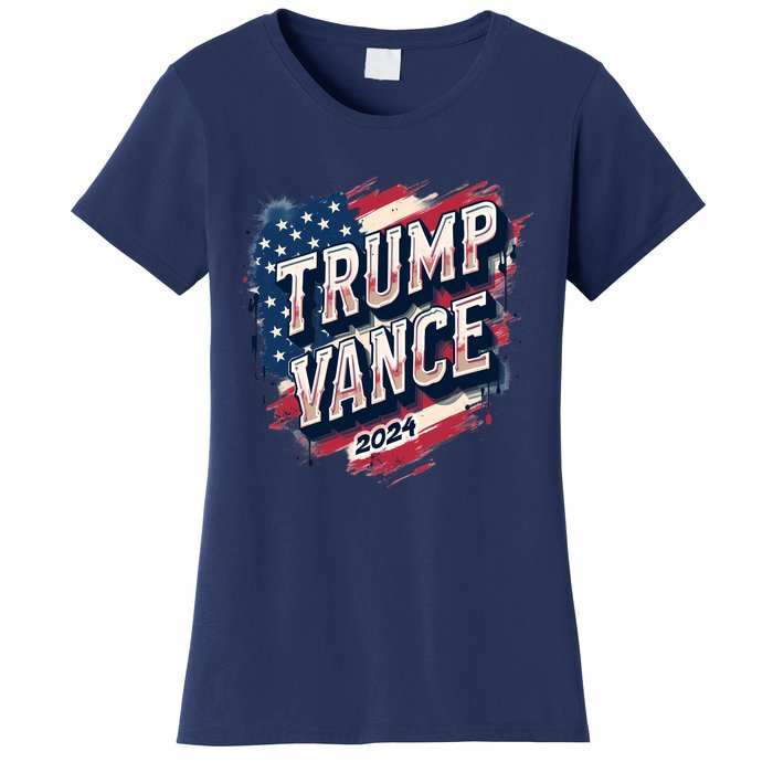 2024 Trump Vance Usa Flag Drip Women's T-Shirt