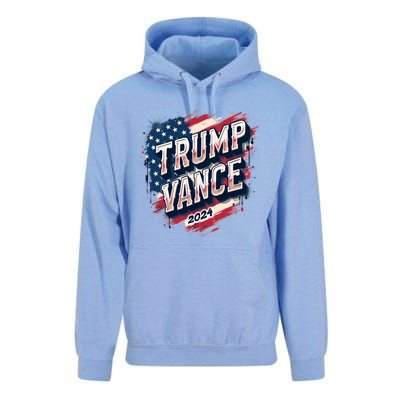 2024 Trump Vance Usa Flag Drip Unisex Surf Hoodie