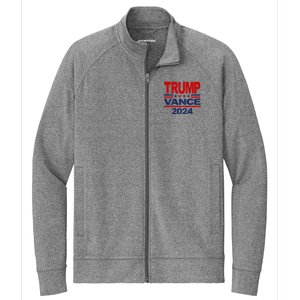 2024 Trump Vance Presidential Election Front And Back Stretch Full-Zip Cadet Jacket