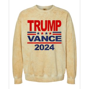 2024 Trump Vance Presidential Election Front And Back Colorblast Crewneck Sweatshirt