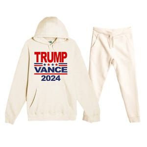 2024 Trump Vance Presidential Election Front And Back Premium Hooded Sweatsuit Set