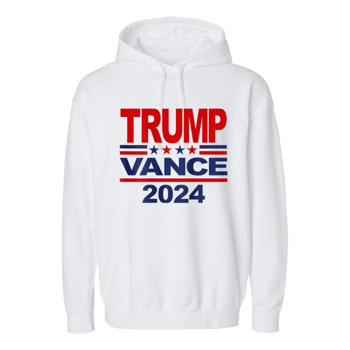 2024 Trump Vance Presidential Election Front And Back Garment-Dyed Fleece Hoodie