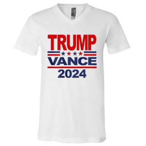 2024 Trump Vance Presidential Election Front And Back V-Neck T-Shirt