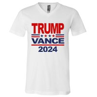 2024 Trump Vance Presidential Election Front And Back V-Neck T-Shirt