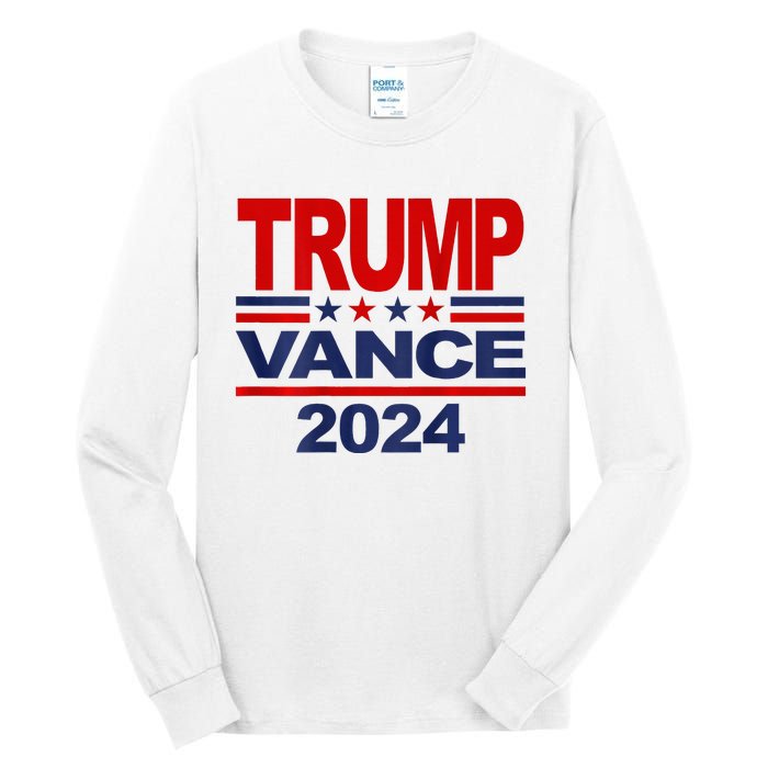 2024 Trump Vance Presidential Election Front And Back Tall Long Sleeve T-Shirt