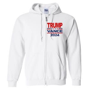 2024 Trump Vance Presidential Election Front And Back Full Zip Hoodie