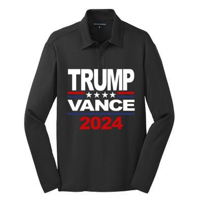 2024 Trump Vance Presidential Election Silk Touch Performance Long Sleeve Polo