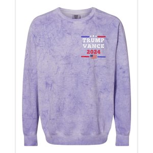 2024 Trump Vance Presidential Election Front And Back Colorblast Crewneck Sweatshirt