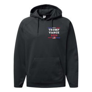 2024 Trump Vance Presidential Election Front And Back Performance Fleece Hoodie