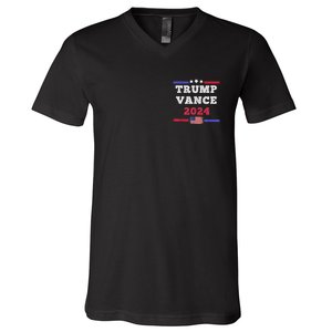 2024 Trump Vance Presidential Election Front And Back V-Neck T-Shirt