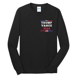 2024 Trump Vance Presidential Election Front And Back Tall Long Sleeve T-Shirt