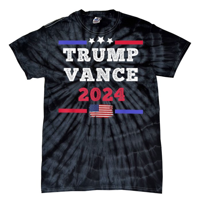 2024 Trump Vance Presidential Election Front And Back Tie-Dye T-Shirt