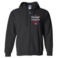 2024 Trump Vance Presidential Election Front And Back Full Zip Hoodie