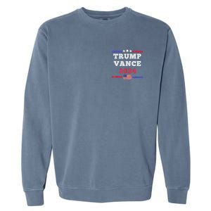 2024 Trump Vance Presidential Election Front And Back Garment-Dyed Sweatshirt