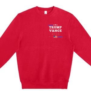 2024 Trump Vance Presidential Election Front And Back Premium Crewneck Sweatshirt