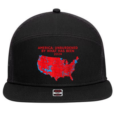 2024 Trump Winner Election Map Unburdened By What Has Been 7 Panel Mesh Trucker Snapback Hat