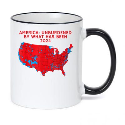 2024 Trump Winner Election Map Unburdened By What Has Been 11oz Black Color Changing Mug