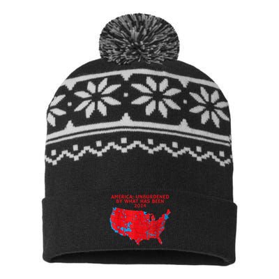 2024 Trump Winner Election Map Unburdened By What Has Been USA-Made Snowflake Beanie