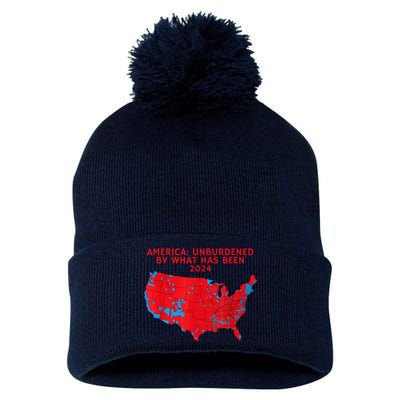 2024 Trump Winner Election Map Unburdened By What Has Been Pom Pom 12in Knit Beanie