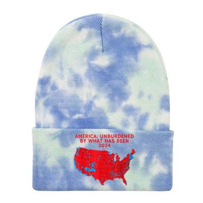 2024 Trump Winner Election Map Unburdened By What Has Been Tie Dye 12in Knit Beanie