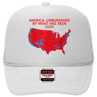 2024 Trump Winner Election Map Unburdened By What Has Been High Crown Mesh Back Trucker Hat