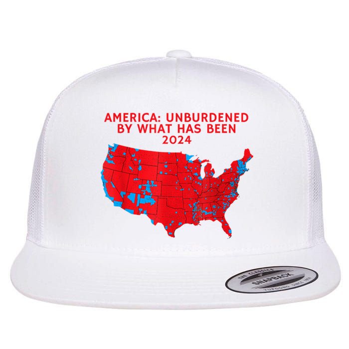 2024 Trump Winner Election Map Unburdened By What Has Been Flat Bill Trucker Hat