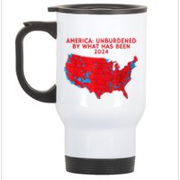 2024 Trump Winner Election Map Unburdened By What Has Been Stainless Steel Travel Mug