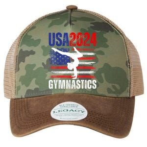 2024 Usa American Flag Gymnastics Gymnast 4th Of July Legacy Tie Dye Trucker Hat