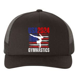 2024 Usa American Flag Gymnastics Gymnast 4th Of July Yupoong Adult 5-Panel Trucker Hat