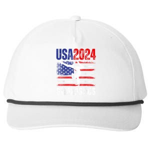 2024 Usa American Flag Gymnastics Gymnast 4th Of July Snapback Five-Panel Rope Hat