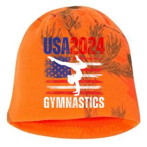 2024 Usa American Flag Gymnastics Gymnast 4th Of July Kati - Camo Knit Beanie