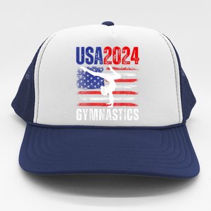 2024 Usa American Flag Gymnastics Gymnast 4th Of July Trucker Hat