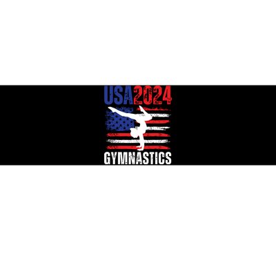 2024 Usa American Flag Gymnastics Gymnast Bumper Sticker