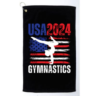 2024 Usa American Flag Gymnastics Gymnast Platinum Collection Golf Towel