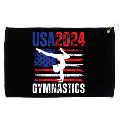 2024 Usa American Flag Gymnastics Gymnast Grommeted Golf Towel