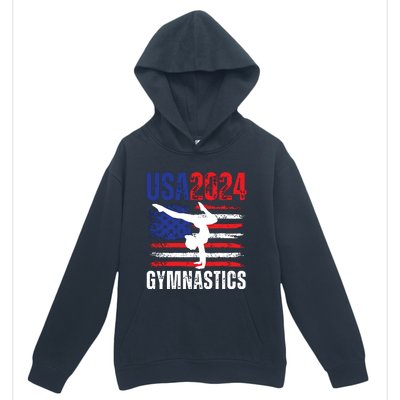 2024 Usa American Flag Gymnastics Gymnast Urban Pullover Hoodie