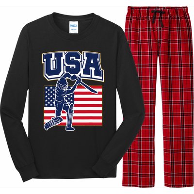 2024 Usa Cricket Jersey T20 Cricket 2024 Usa Cricket Fans Long Sleeve Pajama Set