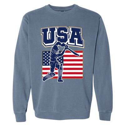 2024 Usa Cricket Jersey T20 Cricket 2024 Usa Cricket Fans Garment-Dyed Sweatshirt