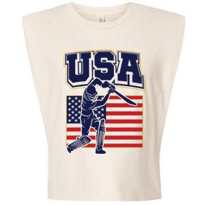 2024 Usa Cricket Jersey T20 Cricket 2024 Usa Cricket Fans Garment-Dyed Women's Muscle Tee