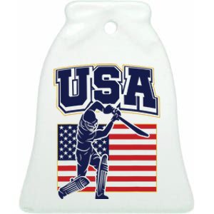 2024 Usa Cricket Jersey T20 Cricket 2024 Usa Cricket Fans Ceramic Bell Ornament