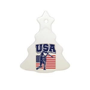 2024 Usa Cricket Jersey T20 Cricket 2024 Usa Cricket Fans Ceramic Tree Ornament