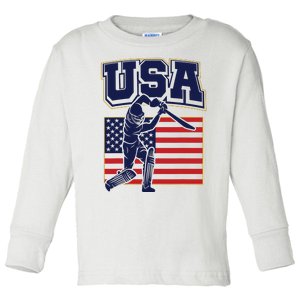 2024 Usa Cricket Jersey T20 Cricket 2024 Usa Cricket Fans Toddler Long Sleeve Shirt