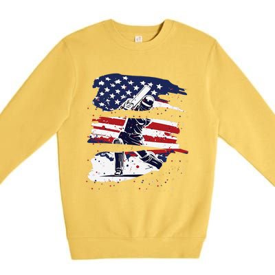 2024 Usa Cricket Jersey America Cricket In Usa Premium Crewneck Sweatshirt